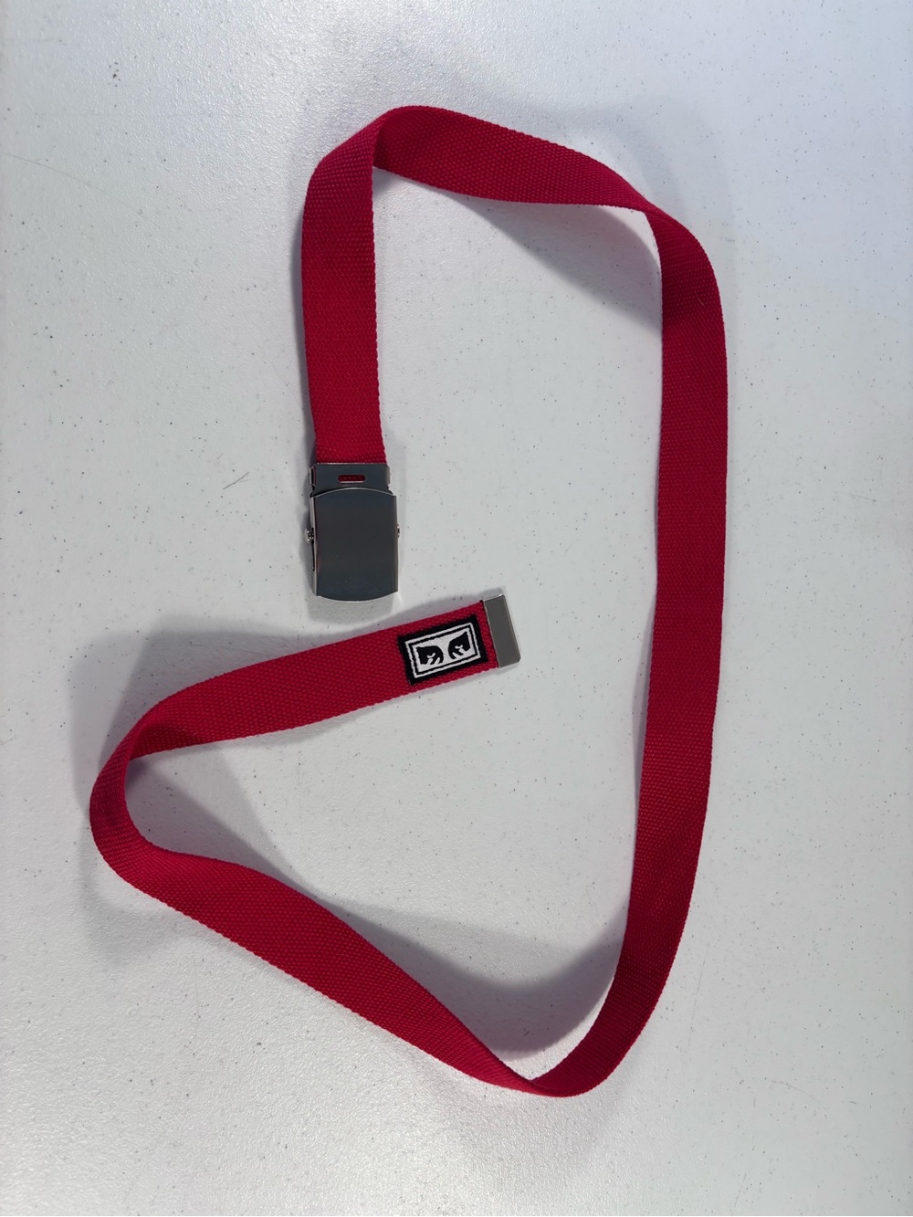 Obey Red Fabric Lanyard with Metal Clip